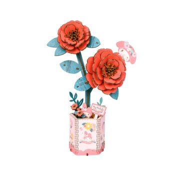 My Melody Red Camellia 3D Wooden Puzzle