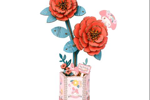 My Melody Red Camellia 3D Wooden Puzzle