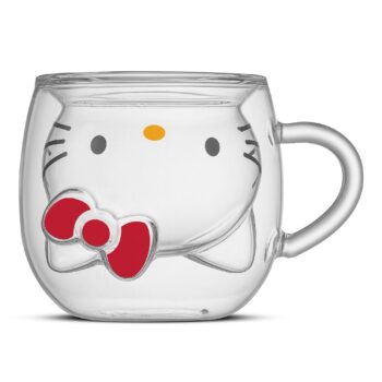 Hello Kitty 3D Double Wall Espresso Glass