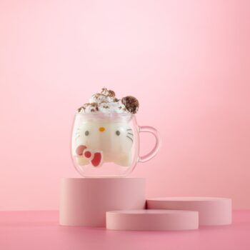 Hello Kitty 3D Double Wall Espresso Glass