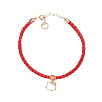 Hello Kitty x Chow Tai Fook Rose Silhouette 18K Gold Red Bracelet