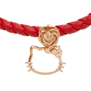 Hello Kitty x Chow Tai Fook Rose Silhouette 18K Gold Red Bracelet