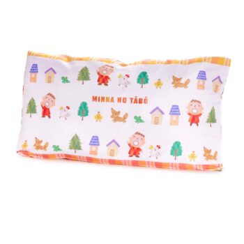 Minna No Tabo Pillowcase (Orange Plaid Series)