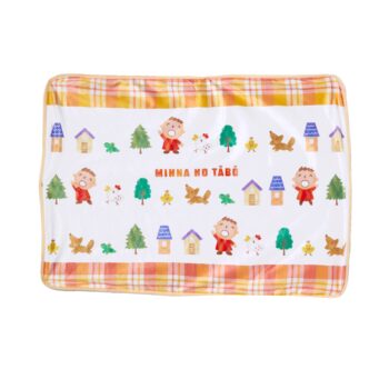 Minna No Tabo Lap Blanket (Orange Plaid Series)