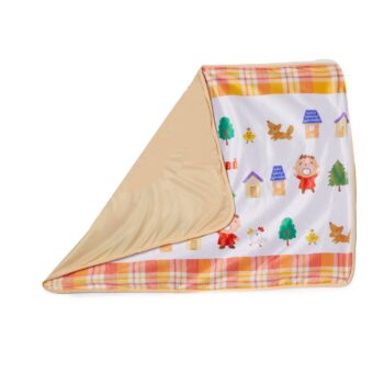 Minna No Tabo Lap Blanket (Orange Plaid Series)