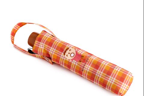 Minna no Tabo Travel Umbrella (Orange Plaid Series)