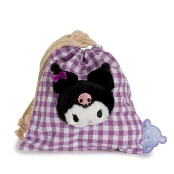 Kuromi Drawstring Pouch (Gingham Cafe Series)