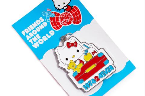 Hello Kitty Friends Around The World 45th Anniversary Enamel Keychain